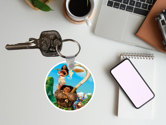 Vaiana Keychain - inspired by Disney movie, aesthetic keychain, Moana, Maui, gift for a fan