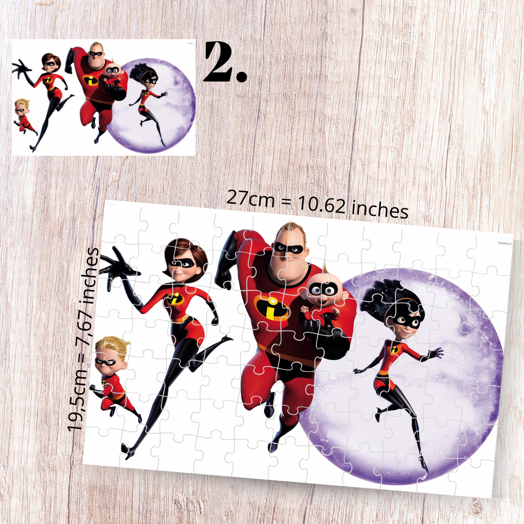 Puzzle 88 Pieces - The Incredibles Inspired
