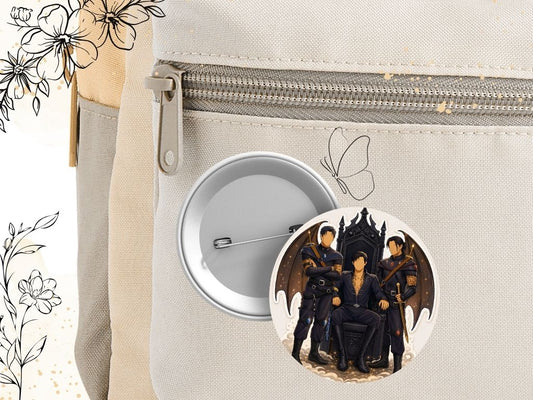 Fantasy pins - fae, magical court, wings, bookish aesthetic inspired by ACOTAR