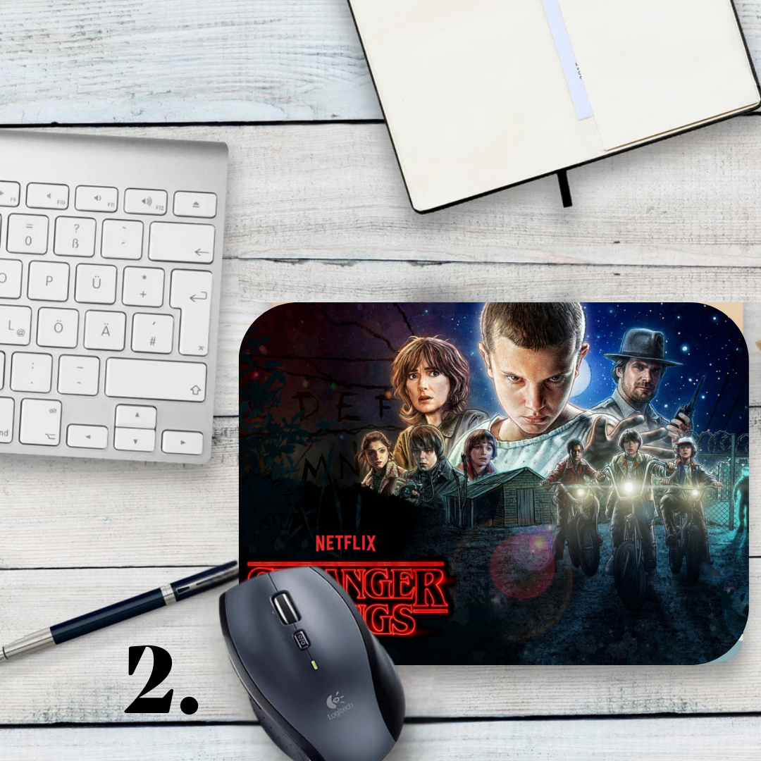Podkładka pod mysz Stranger Things / Stranger Things – serial Netflix, Hawkins, Eleven