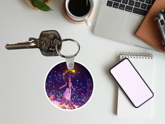 Wish Keychain - inspired by Disney movie, cute keychain, Asha, Valentino, gift for fan