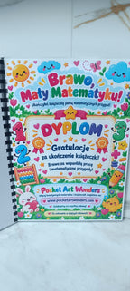 Matematyka 4+ – Książeczka interaktywna na rzepy A4 | Nauka liczenia, dodawania i odejmowania
