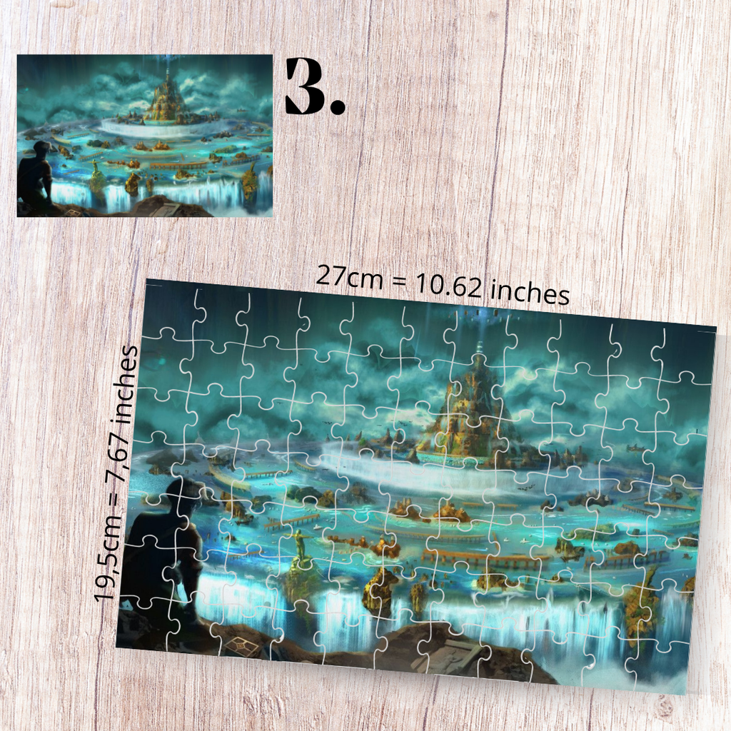 Atlantis: The Lost Empire Inspired Puzzle | 88 Piece Fan Art | Disney Aesthetic Collectible | Milo Thatch & Kida | Fan-Made Sublimation Puzzle Gift