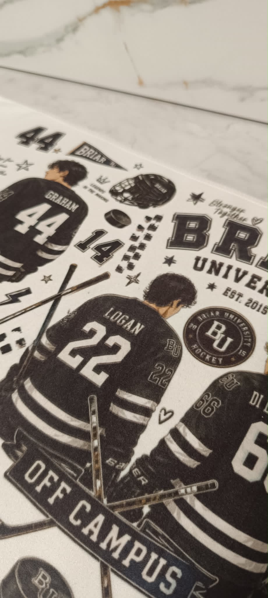 Off Campus Inspired sports towel - sample/prototype 🏒✨ (1 piece)