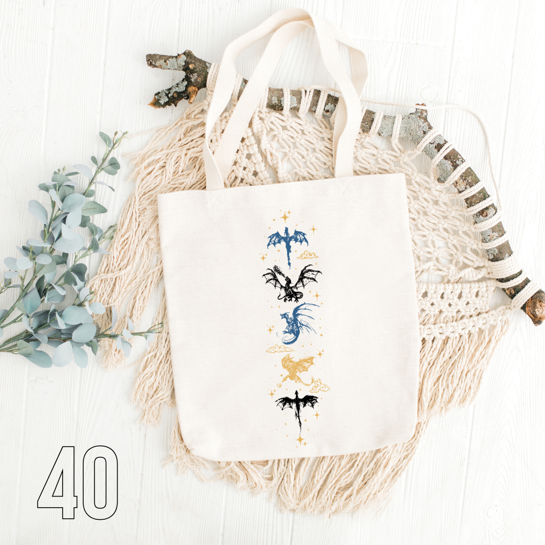 Fourth Wing, Iron Flame, Onyx Storm - 100% Cotton | Tote Bag