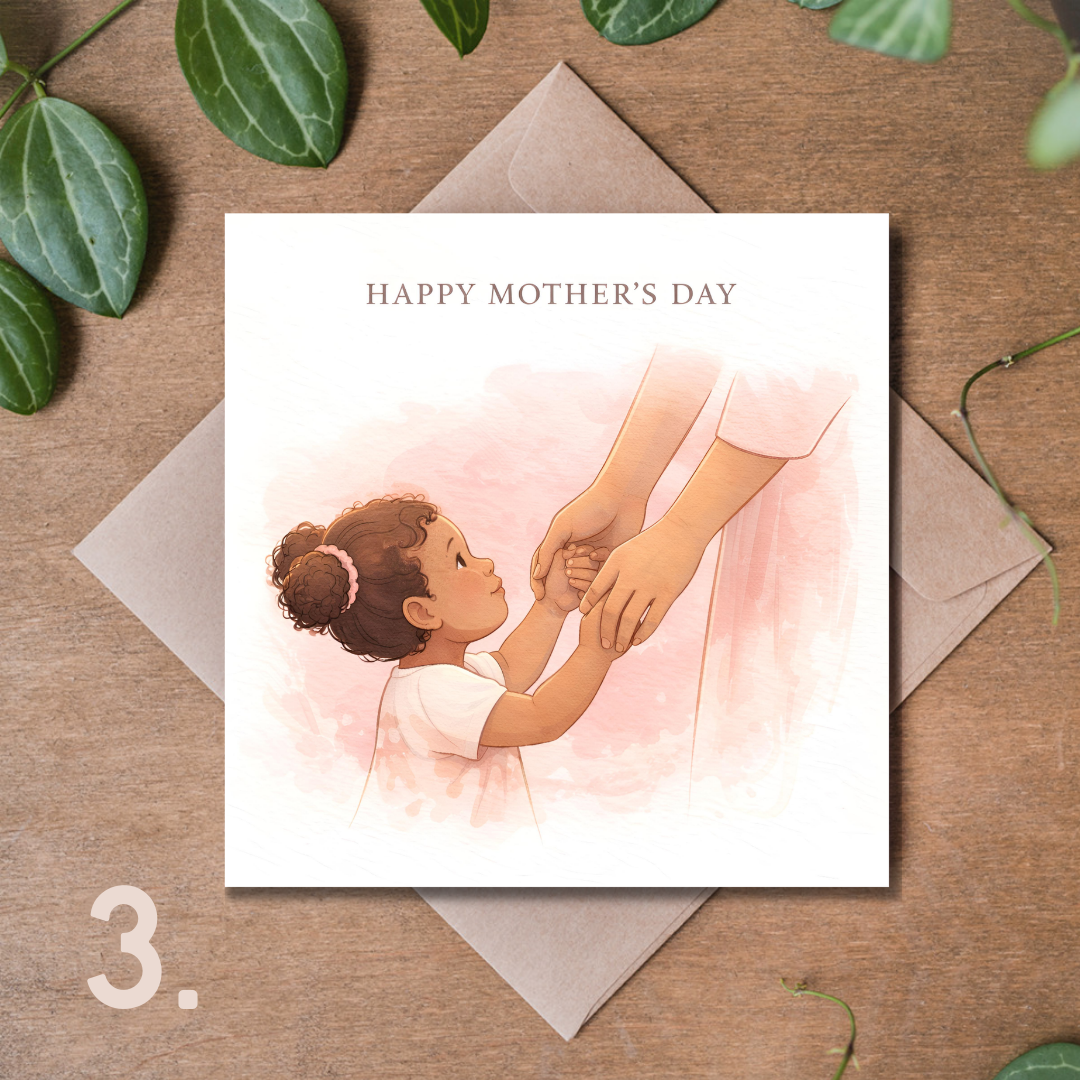 Kolekcja Kartek na Dzień Matki Premium 14,8 × 14,8 cm – Wybierz Swój Wzór | Elegancka Kartka z Kopertą