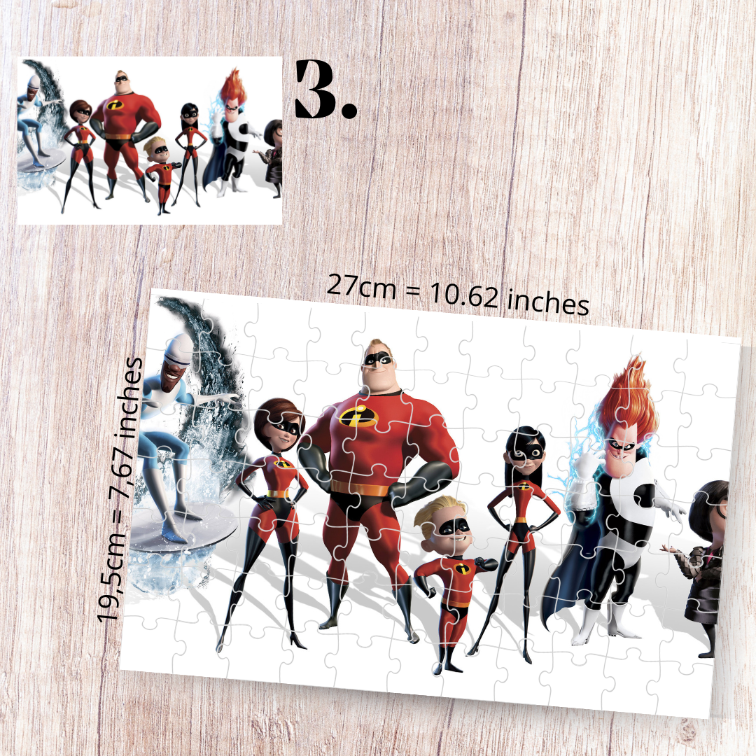 Puzzle 88 Pieces - The Incredibles Inspired