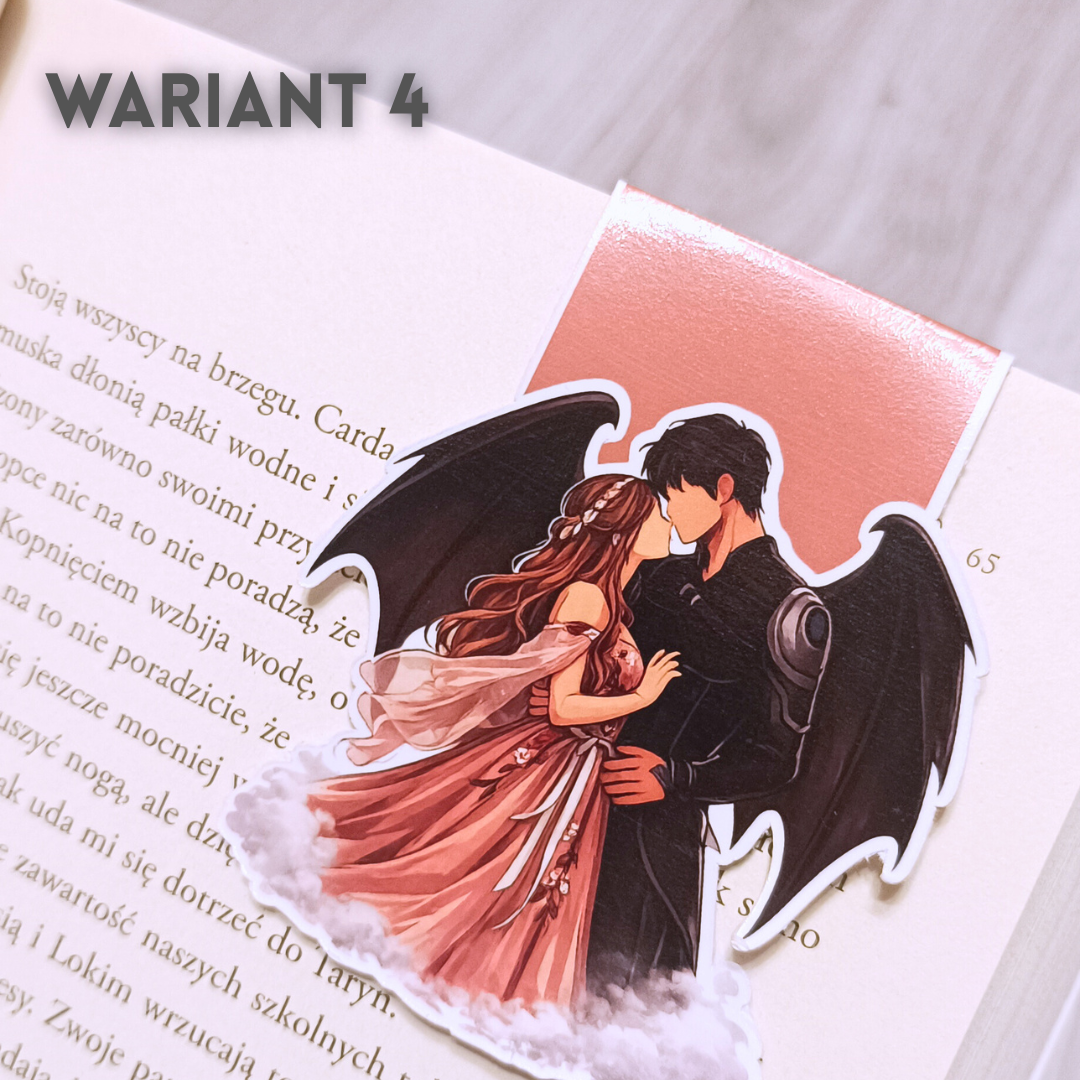 Magnetyczne zakładki do książki – fae, skrzydła, nocny klimat, romantasy aesthetic inspirowany ACOTAR
