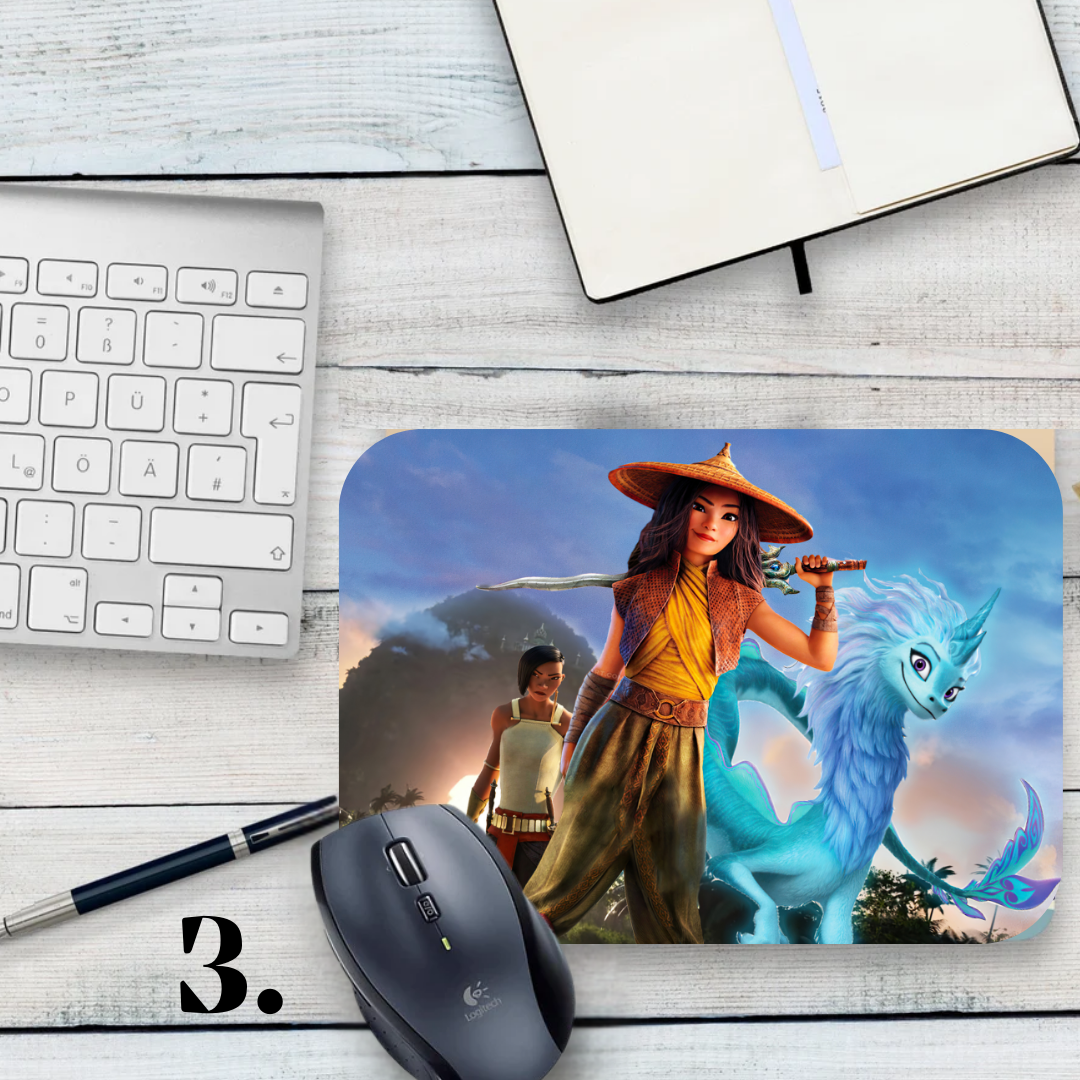 Raya and the Last Dragon Mouse Pad - Disney animation, Raya and Sisu