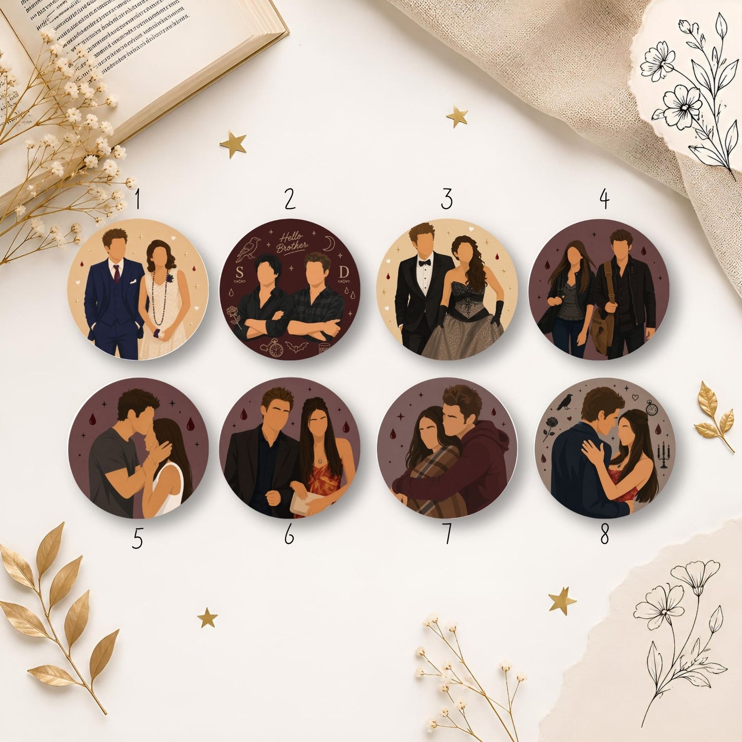 Keychain - The Vampire Diaries Inspired