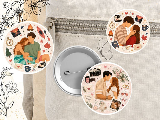 Przypinka 58 mm Każdy kolejny rok – bookish romance i BookTok aesthetic