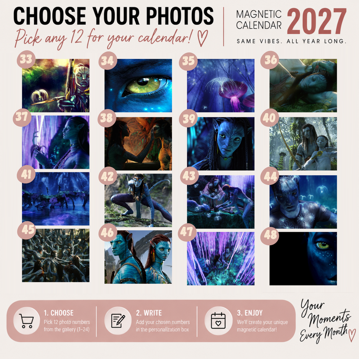 Kalendarz magnetyczny 2027 – Avatar