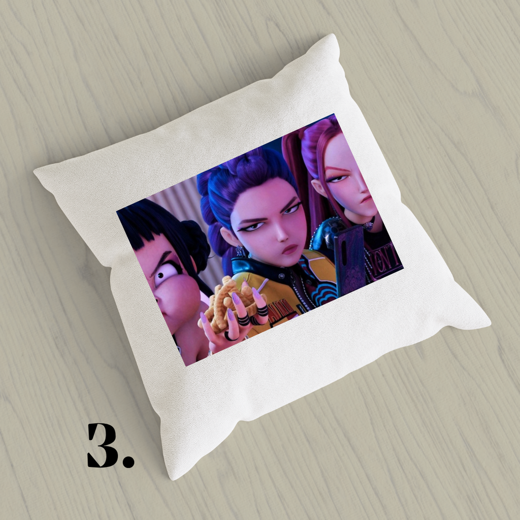 K-Pop Demon Hunters, Suho, Hana, Jiyoon, Netflix 2025 | Inspired Pillow Cover | 15x15in Sublimation Microfiber Cushion Case