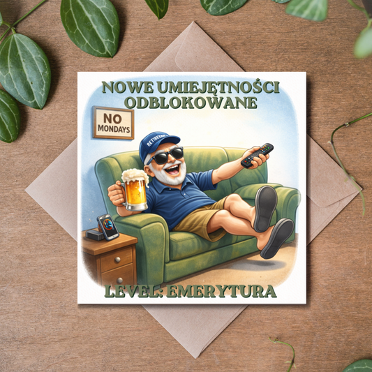 Śmieszna kartka na emeryturę – prezent dla emeryta