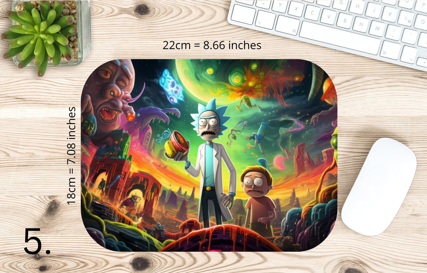 Podkładka pod mysz Rick i Morty / Rick and Morty – multiversum, serial animowany sci-fi