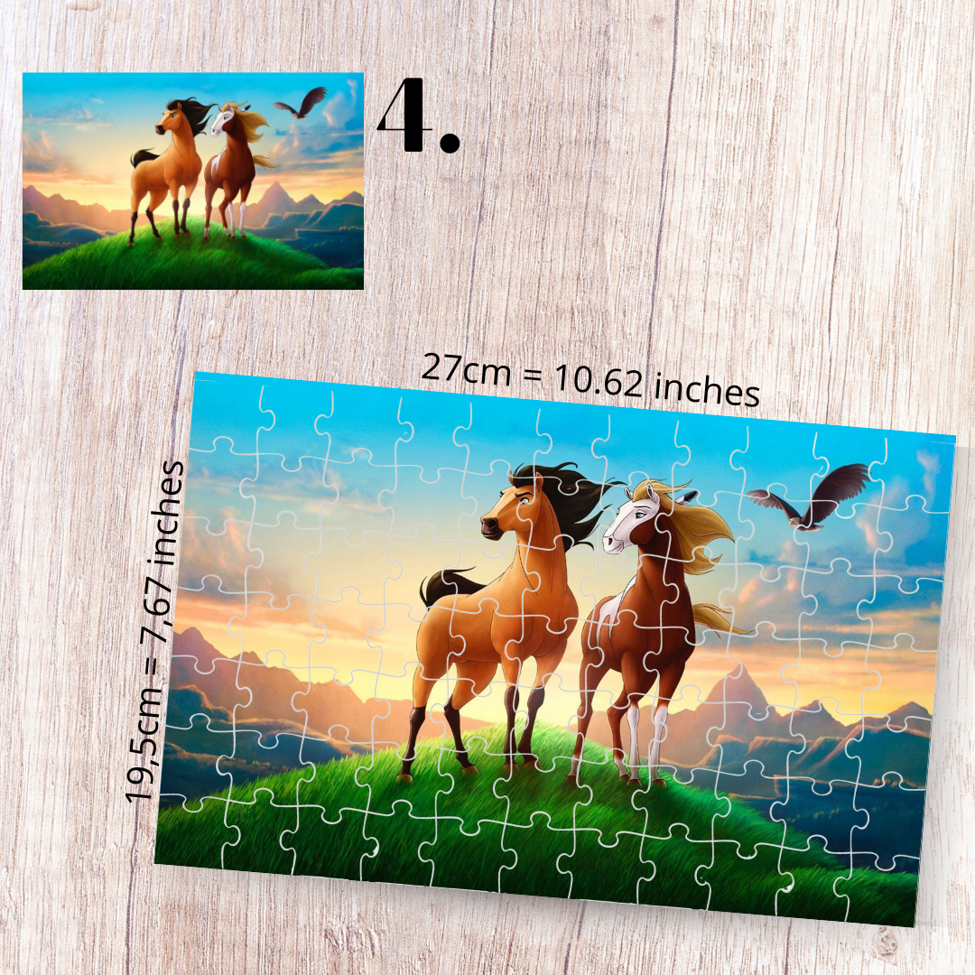 Puzzle 88 Pieces - Spirit: Stallion of the Cimarron Inspired