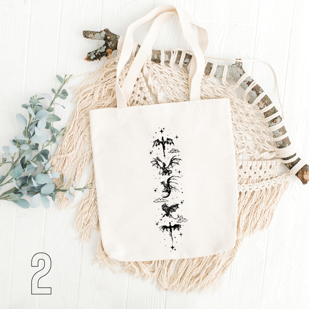 Fourth Wing, Iron Flame, Onyx Storm - 100% Cotton | Tote Bag