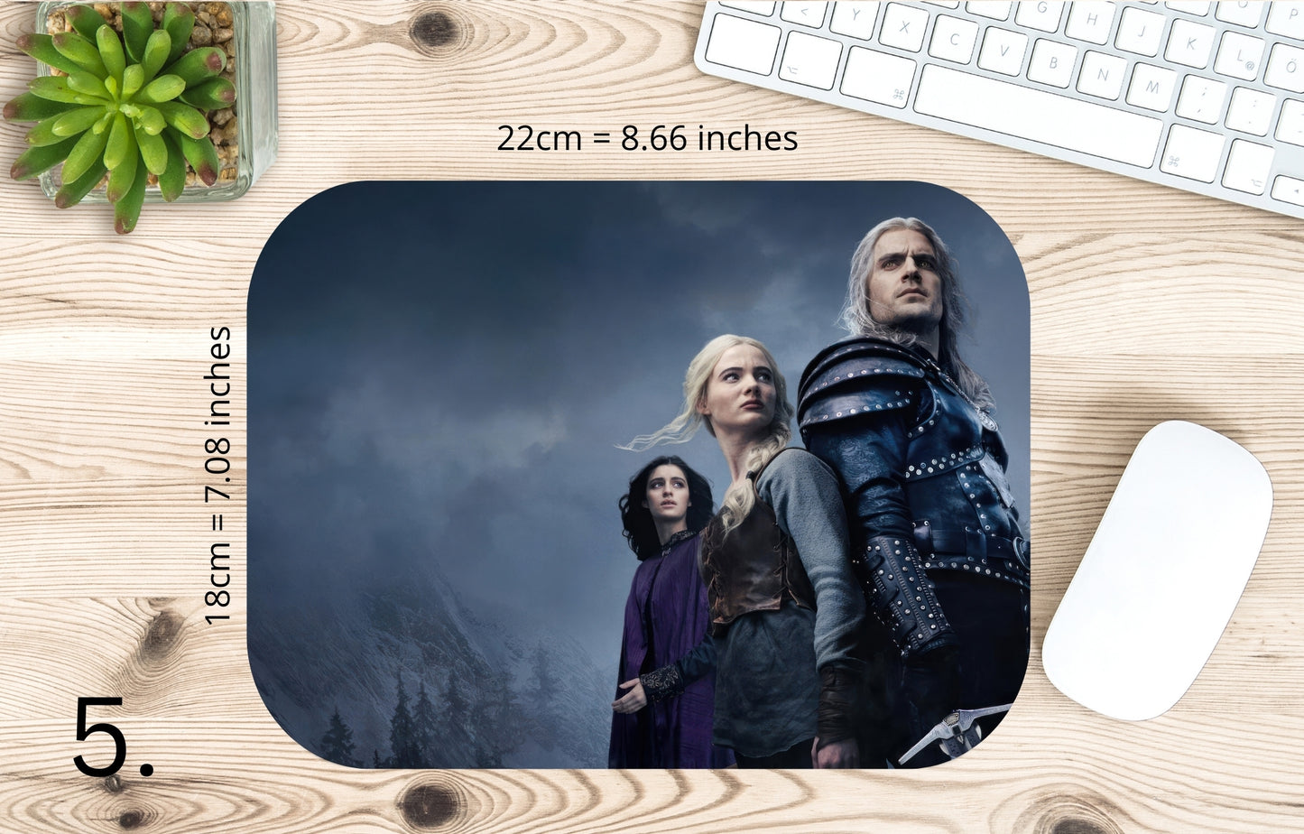 Podkładka pod mysz Wiedźmin / The Witcher – Geralt, Ciri i Yennefer