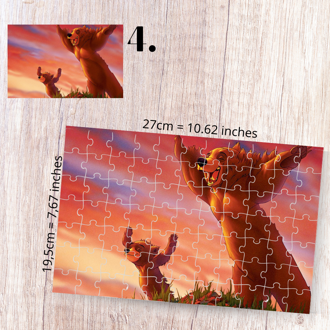 Puzzle 88 Pieces - Brother Bear Inspired