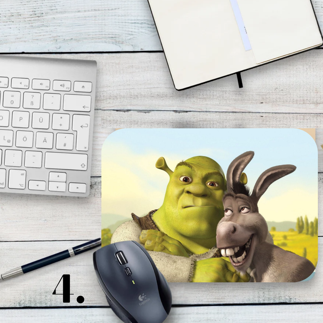Mouse pad Shrek / Shrek – Shrek, Fiona and Donkey