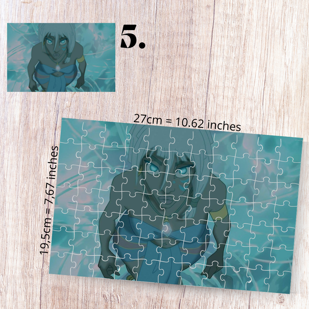 Atlantis: The Lost Empire Inspired Puzzle | 88 Piece Fan Art | Disney Aesthetic Collectible | Milo Thatch & Kida | Fan-Made Sublimation Puzzle Gift