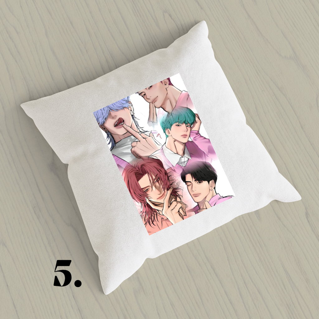 K-Pop Demon Hunters, Suho, Hana, Jiyoon, Netflix 2025 | Inspired Pillow Cover | 15x15in Sublimation Microfiber Cushion Case