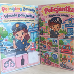 Książeczka interaktywna „Poznajemy zawody” – Edukacyjna zabawa na rzepy | A5