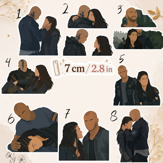 Vinyl Sticker - The 100, Lincoln & Octavia