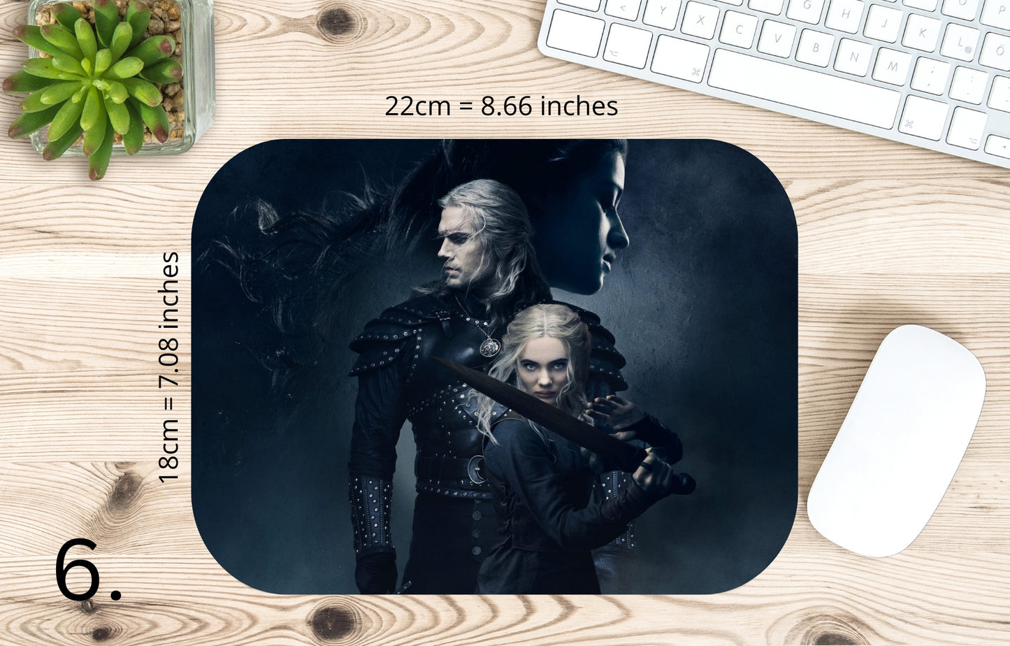 Podkładka pod mysz Wiedźmin / The Witcher – Geralt, Ciri i Yennefer