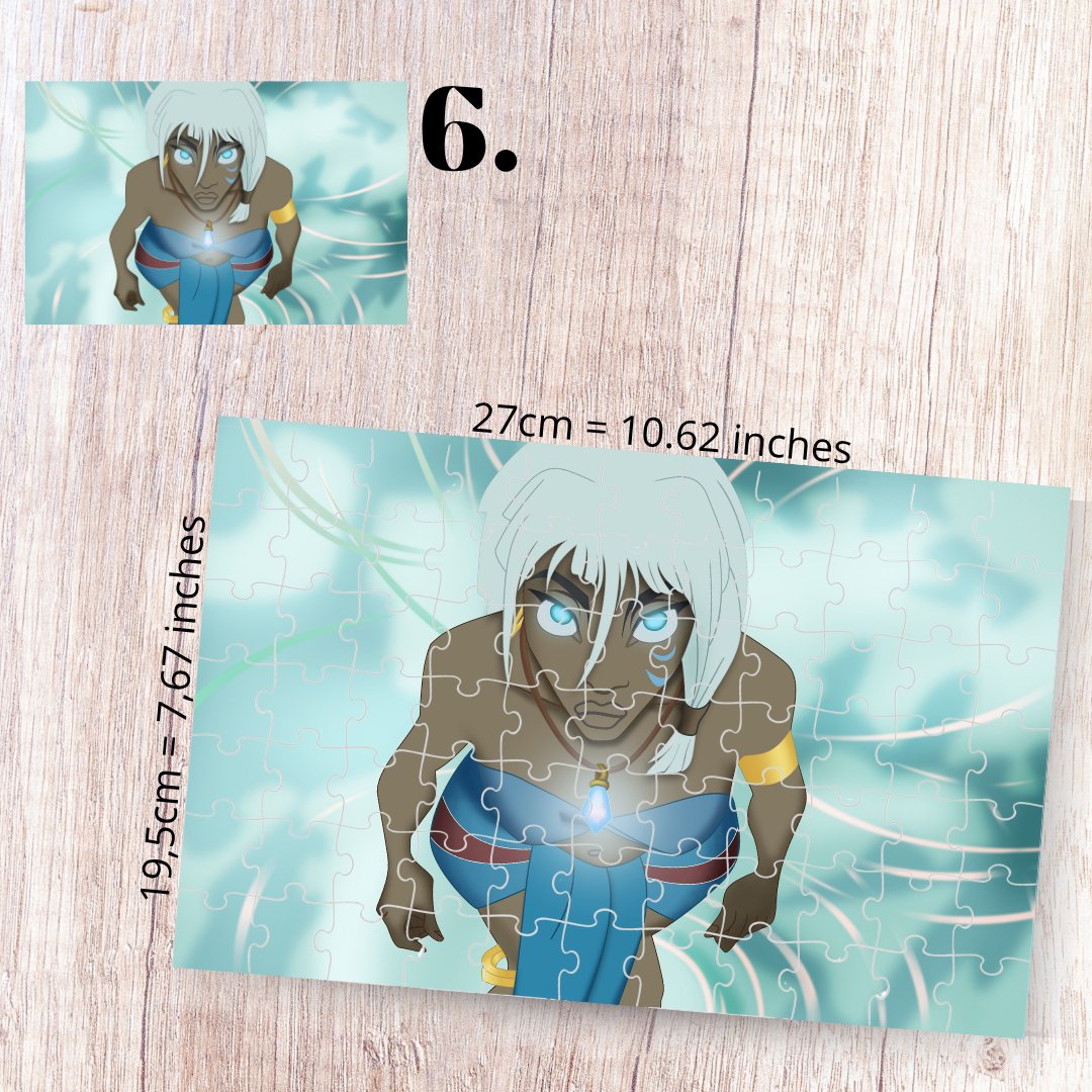 Atlantis: The Lost Empire Inspired Puzzle | 88 Piece Fan Art | Disney Aesthetic Collectible | Milo Thatch & Kida | Fan-Made Sublimation Puzzle Gift