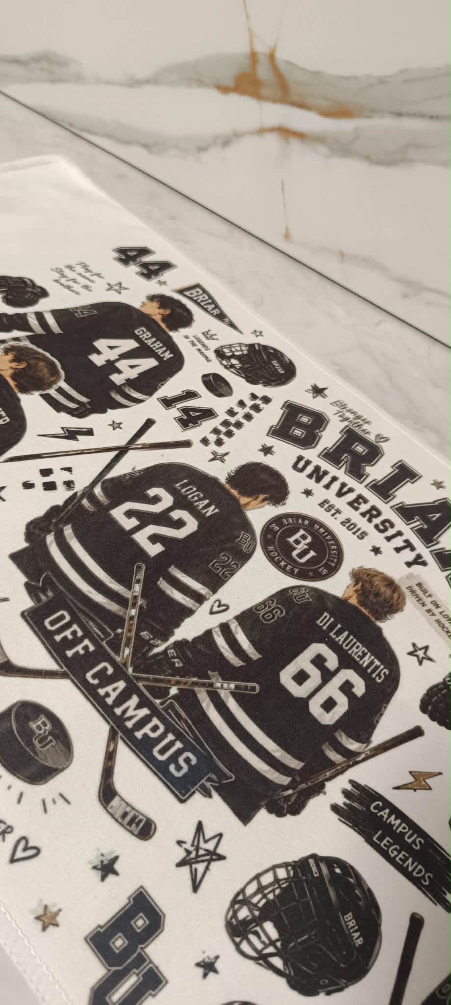 Off Campus Inspired sports towel - sample/prototype 🏒✨ (1 piece)