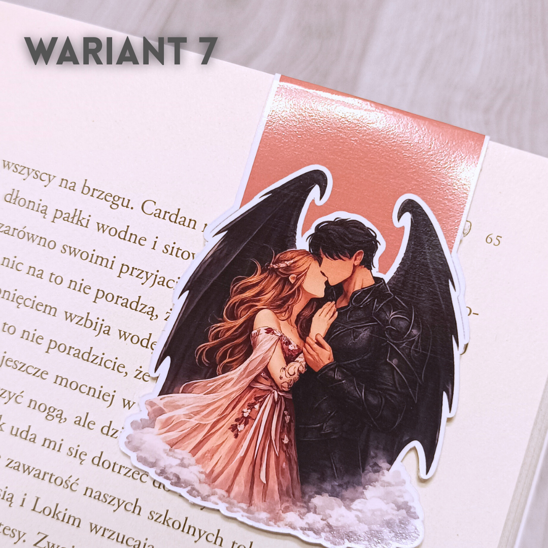 Magnetyczne zakładki do książki – fae, skrzydła, nocny klimat, romantasy aesthetic inspirowany ACOTAR