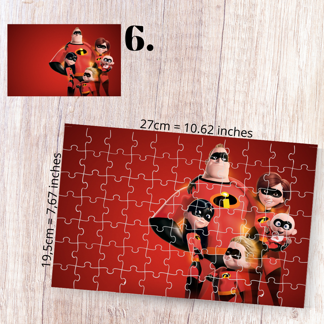 Puzzle 88 Pieces - The Incredibles Inspired