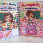 Książeczka interaktywna „Poznajemy zawody” – Edukacyjna zabawa na rzepy | A5