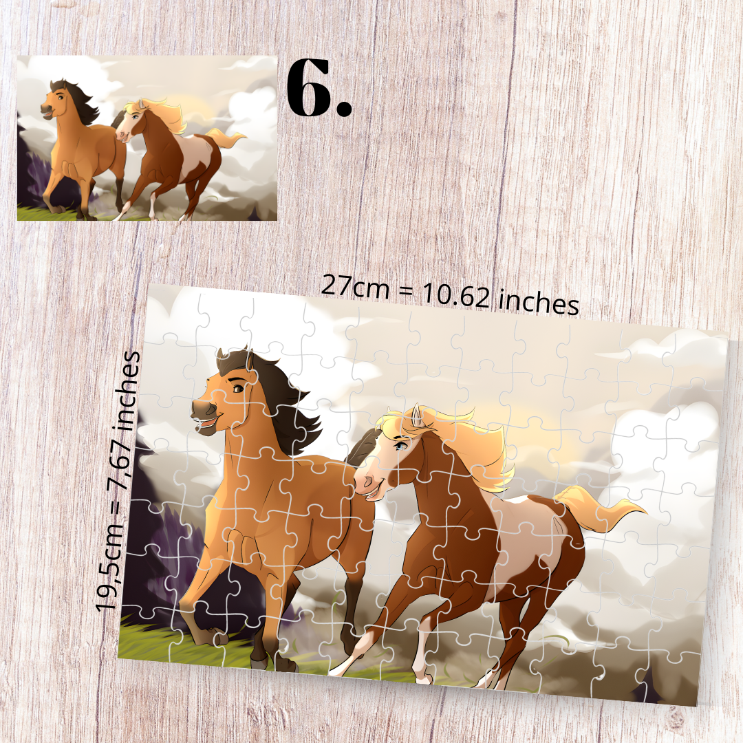 Puzzle 88 Pieces - Spirit: Stallion of the Cimarron Inspired