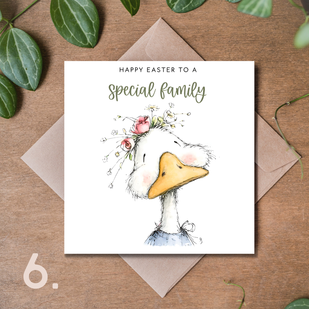 Ekskluzywna Kolekcja Kartek Wielkanocnych Premium 14,8 × 14,8 cm – 18 Wzorów do Wyboru | Kartka Świąteczna z Kopertą