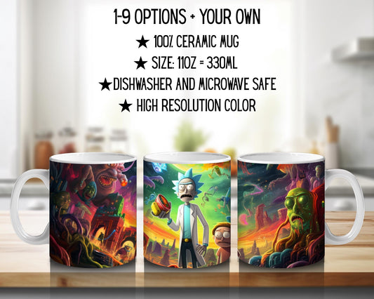Rick and Morty | 100% CERAMIC MUG, 11Oz = 330ml