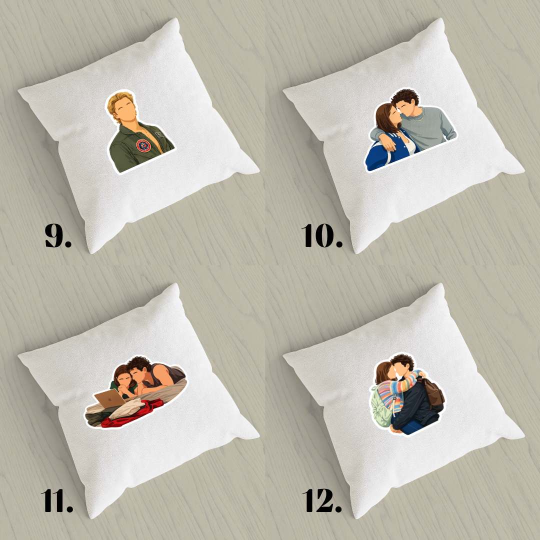 Off Campus pillowcase - hockey romance and BookTok aesthetic