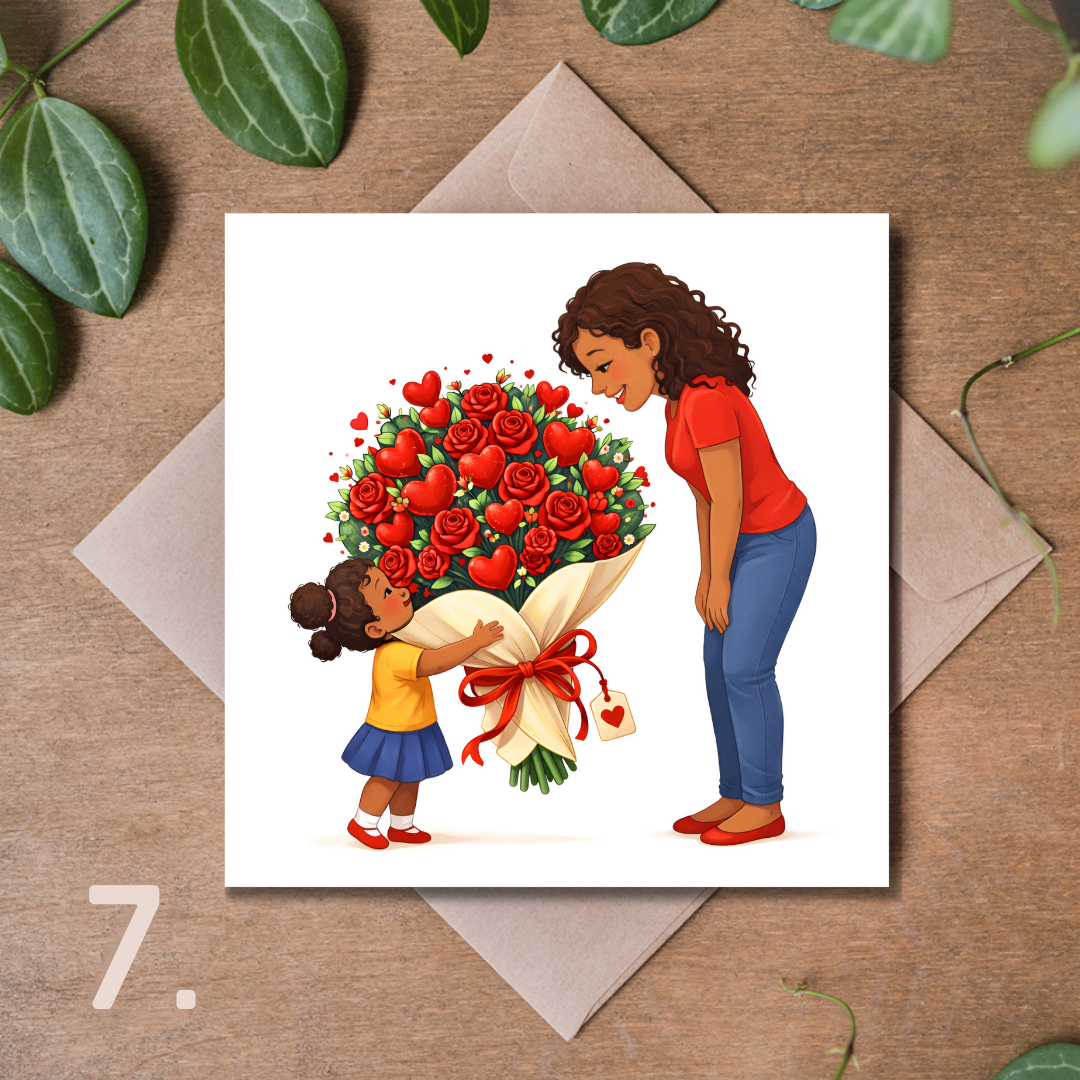 Kolekcja Kartek na Dzień Matki Premium 14,8 × 14,8 cm – Wybierz Swój Wzór | Elegancka Kartka z Kopertą