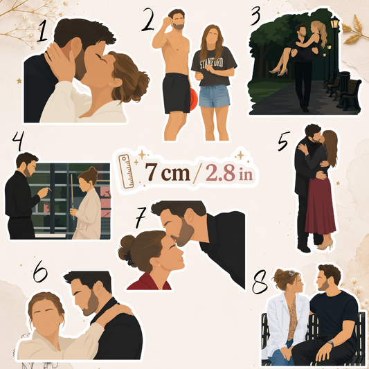 Vinyl Sticker - The Love Hypothesis, Olive & Adam