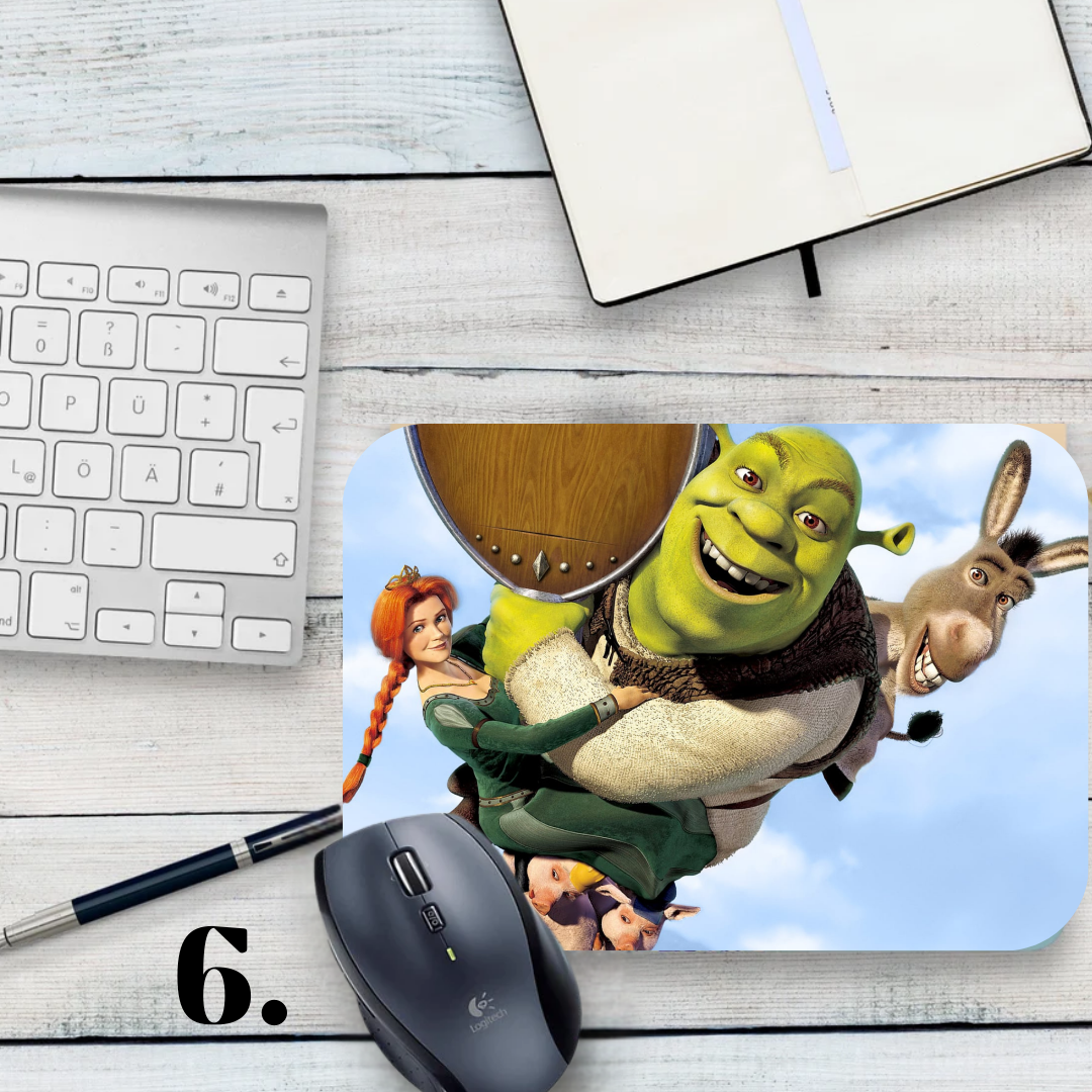 Mouse pad Shrek / Shrek – Shrek, Fiona and Donkey