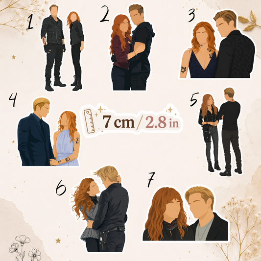 Vinyl Sticker - Shadowhunters, Jace & Clary