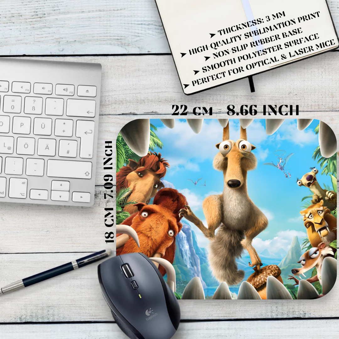 Ice Age Mousepad - Manny, Sid and Diego