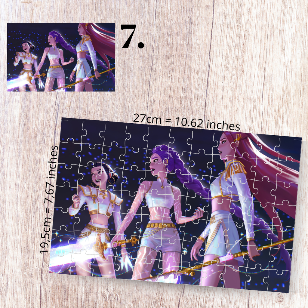 K-Pop Demon Hunters Inspired Puzzle | 88 Piece Fan Art | Sony Pictures Animation Aesthetic Collectible | Sun-Hee & Bora | Korean Fantasy Puzzle Gift