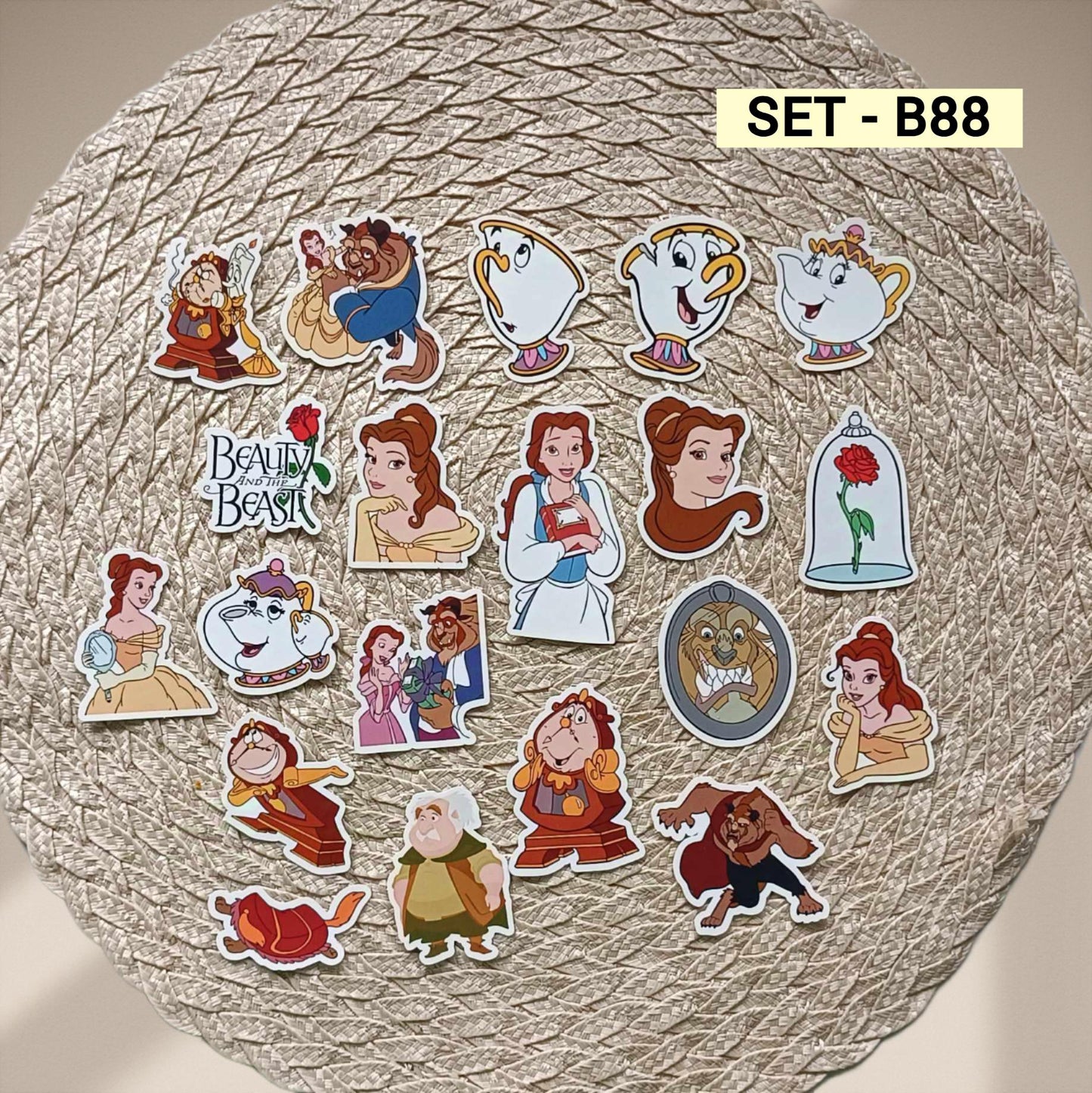 Beauty and the Beast Stickers | Belle & Beast Disney Vinyl Pack
