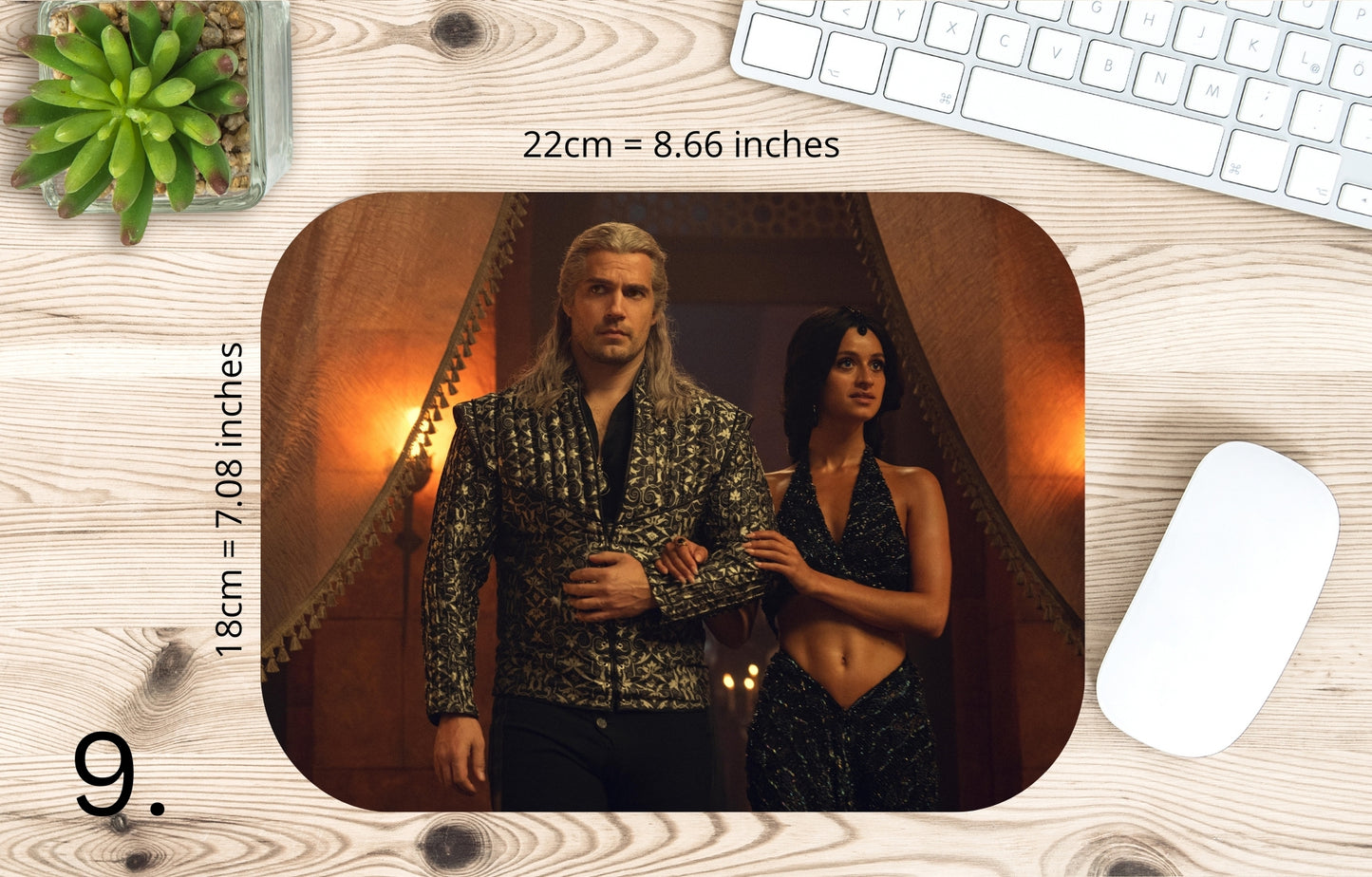 Podkładka pod mysz Wiedźmin / The Witcher – Geralt, Ciri i Yennefer