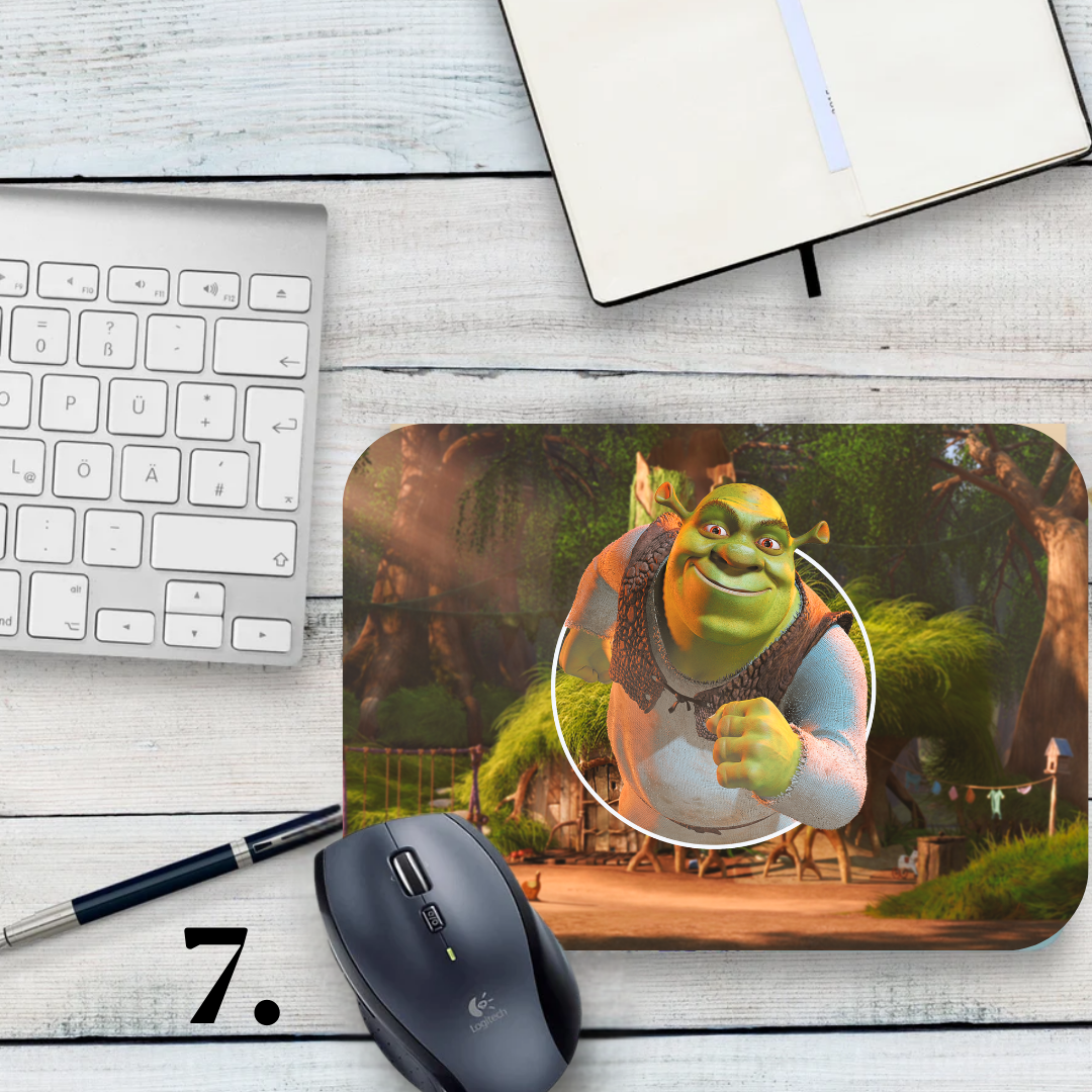 Mouse pad Shrek / Shrek – Shrek, Fiona and Donkey
