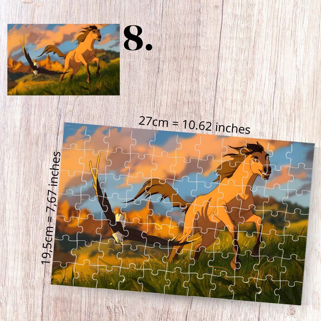 Puzzle 88 Pieces - Spirit: Stallion of the Cimarron Inspired