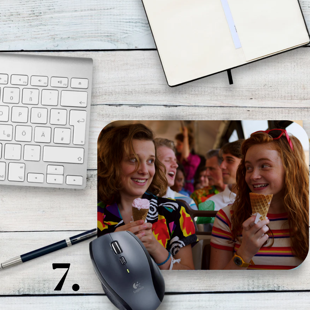 Podkładka pod mysz Stranger Things / Stranger Things – serial Netflix, Hawkins, Eleven