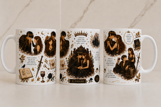 Tasse Dark Fantasy – königliches Ambiente, Enemies-to-Lovers, Romantasy Ästhetik, Geschenk für Leser, inspiriert von The Cruel Prince / Okrutny Książę